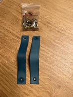 Leren handgrepen, 2 stuks., Huis en Inrichting, Keuken | Keukenelementen, Minder dan 50 cm, Gebruikt, Blauw, Ophalen of Verzenden