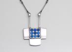 Zilveren ketting emaille Bjørn Sigurd Ostern David Andersen, Sieraden, Tassen en Uiterlijk, Antieke sieraden, Ophalen of Verzenden
