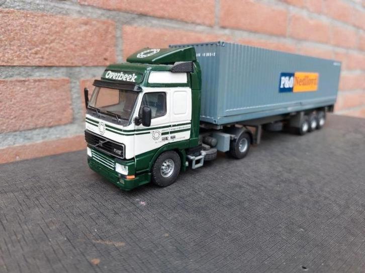TEKNO Volvo FH12/380  van Overbeek, Hobby en Vrije tijd, Modelauto's | 1:50, Gebruikt, Bus of Vrachtwagen, Tekno, Ophalen of Verzenden