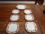 Antiek 7-delige gebakstel, made in England, Antiek en Kunst, Ophalen of Verzenden
