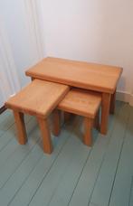 Vintage Brutalistische mimiset / bijzettafel set, Huis en Inrichting, Tafels | Bijzettafels, Minder dan 55 cm, Scandinavisch, brutalistisch, vintage