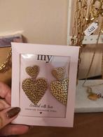 Nieuwe Hartjes Oorbellen - Stainless Steel, Overige materialen, Hangers, Nieuw, Ophalen of Verzenden