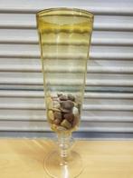 Vaas van geel glas op voet, Ophalen of Verzenden, 'T Olde Gre-j, Info@toldegrej.nl, Endepoelstraat 20f Didam