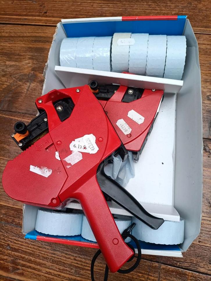 Prijstang 2x met etiketten, Diversen, Bureau-accessoires, Gebruikt, Ophalen of Verzenden