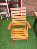 Hele mooie 4 Hard Houten tuinstoelen/ standenstoel, Ophalen, Gebruikt, Hout, 2 zitplaatsen