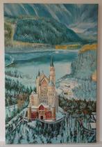 Klassiek Schilderij van Kasteel Neuschwanstein - Acrylverf, Antiek en Kunst, Ophalen