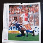 V.I.Kalender 1991 Ajax speler Richard Witschge in duel., Verzamelen, Gebruikt, Ajax, Poster, Plaatje of Sticker, Verzenden