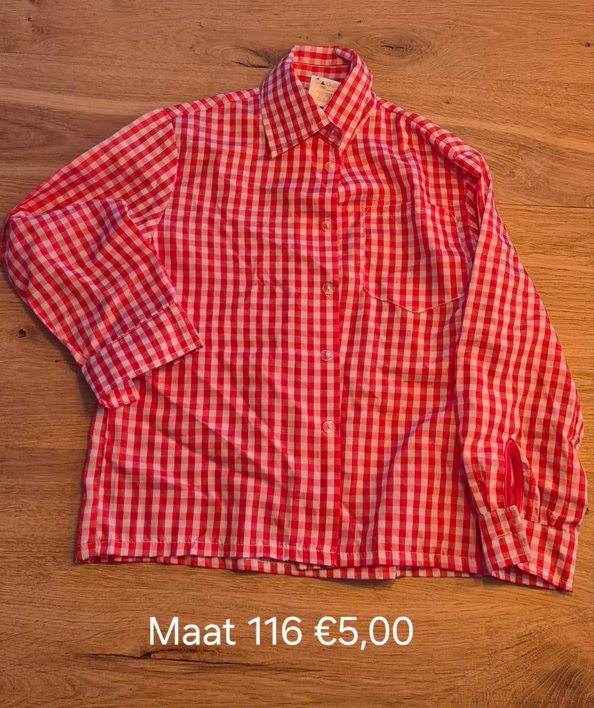 Tirolerblouse maat 116, Gebruikt, Jongen of Meisje, Overhemd of Blouse, Ophalen of Verzenden