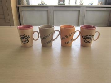 Just Mugs England 4 mokken D7,5cm H 9,5cm beschikbaar voor biedingen
