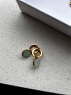 Lucardi oorbellen en ketting smiley turqoise groen, Ophalen of Verzenden, Zo goed als nieuw, Groen, Overige materialen