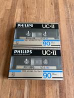 2 nieuwe gesealde Philips UC*II cassettebandjes  . 90 min., Cd's en Dvd's, 2 t/m 25 bandjes, Overige genres, Ophalen of Verzenden