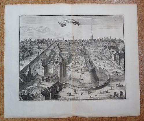 Het slot Vredenburg te Utrecht gravure Coenraet Decker 1680, Antiek en Kunst, Kunst | Etsen en Gravures, Verzenden