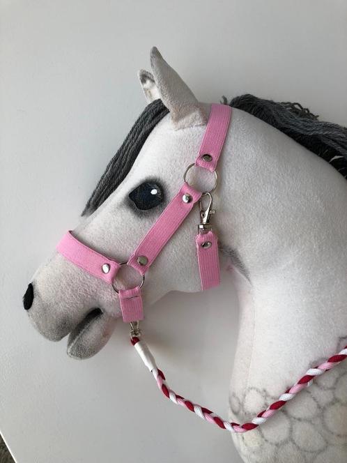 halsterset hobbyhorse / stokpaard roze mix (r-f-w), Hobby en Vrije tijd, Overige Hobby en Vrije tijd, Nieuw, Ophalen of Verzenden