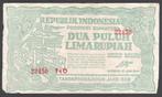 Indonesia 25 Rupiah 1948 Green Issue Planes, Verzenden, Zuidoost-Azië, Los biljet