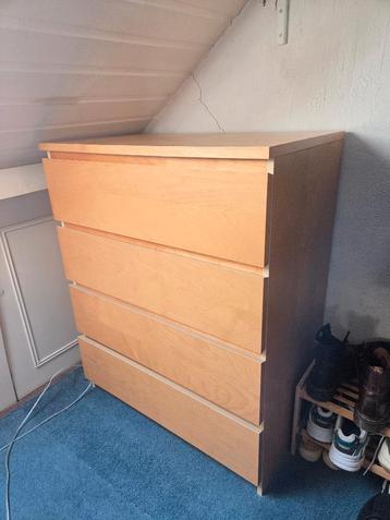 Houten Ikea malm ladekast 4 lades