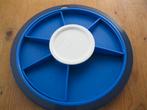 1 blauw met wit Tupperware presenteerschaal / serveerschaal, Ophalen of Verzenden, Gebruikt, Blauw, Schaal