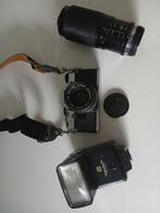 Olympus OM10 met 80-200 lens + Panasonic flitser, Ophalen of Verzenden