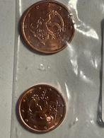 Munten finland 1 cent 1999 + 2 cent 2000, Ophalen of Verzenden, Finland, Overige waardes, Losse munt