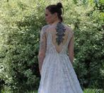 Tweedehands Pronovias Privee trouwjurk met bladmotief, Pronovias, Ophalen, Zo goed als nieuw, Wit