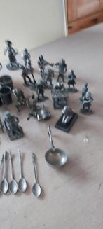 Tinnen beeldjes en lepels, Ophalen of Verzenden