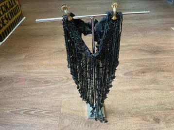 Art deco flapper antieke grote kraag ketting gitten kralen beschikbaar voor biedingen