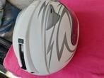 HJC TS-16 Motorhelm, witgrijs, in zeer goede staat; slechts, Motoren, Kleding | Motorhelmen, L, HJC, Dames, Tweedehands