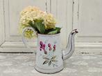 Koffiepotje met roze bloemen, Antiek en Kunst, Antiek | Emaille, Ophalen of Verzenden