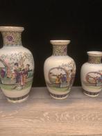 3 Antieke Chinese Vazen, Huis en Inrichting, Overige kleuren, Aardewerk of Porselein, Ophalen of Verzenden, Zo goed als nieuw