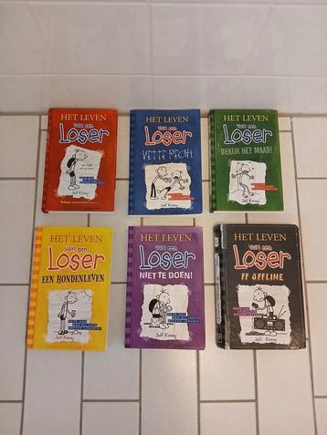 Het leven van een Loser, Jeff Kinney, 1 tm 5 en deel 10, 6x. beschikbaar voor biedingen