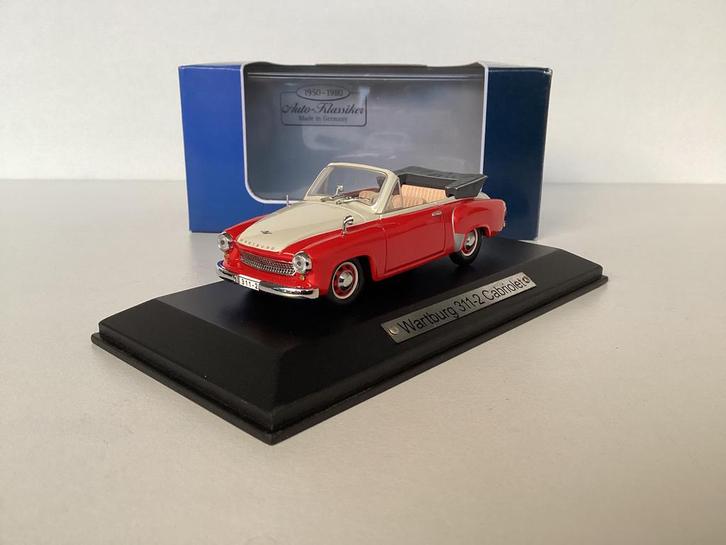 Wartburg 311-2 Cabrio 1:43 NIEUW in verpakking, Hobby en Vrije tijd, Modelauto's | 1:43, Nieuw, Auto, Overige merken, Ophalen of Verzenden