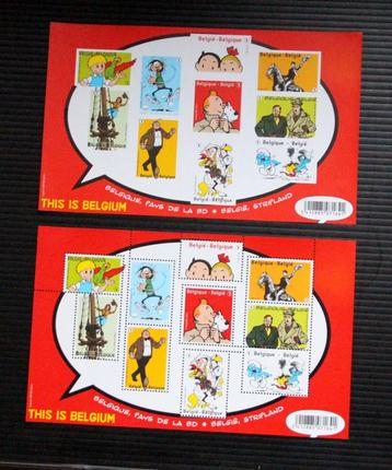 Belgie 2012 strips Kuifje Blake Lucky Luke Suske smurfen MNH beschikbaar voor biedingen