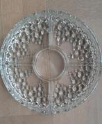 ronde party schaal met 4 vakken, Huis en Inrichting, Keuken | Servies, Ophalen of Verzenden, Overige stijlen, Glas, Schaal of Schalen