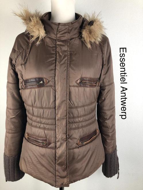 Essentiel Antwerp Winterjas  (mt: 38) bov/7424, Kleding | Dames, Jassen | Winter, Zo goed als nieuw, Maat 38/40 (M), Bruin, Ophalen of Verzenden