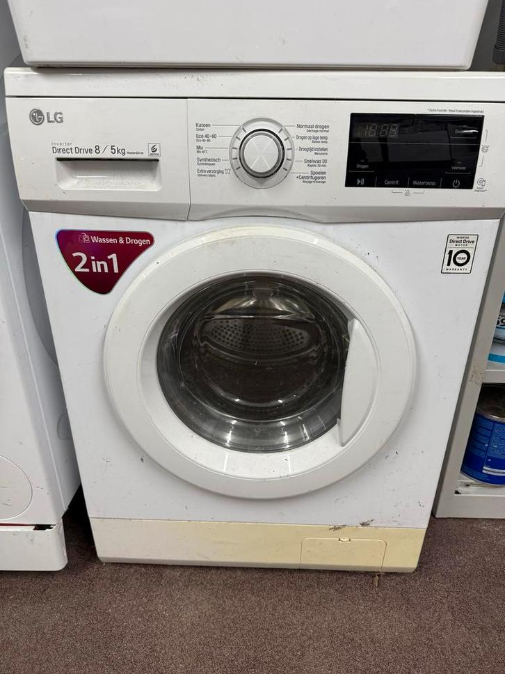 LG Wasmachine/Droger Combinatie - 8/5kg, Witgoed en Apparatuur, Wasmachines, Gebruikt, Voorlader, 6 tot 8 kg, 85 tot 90 cm, 1200 tot 1600 toeren