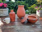 3 prachtige terracotta bloempotten vazen, Tuin en Terras, Ophalen, Steen, Minder dan 30 cm, Minder dan 60 cm