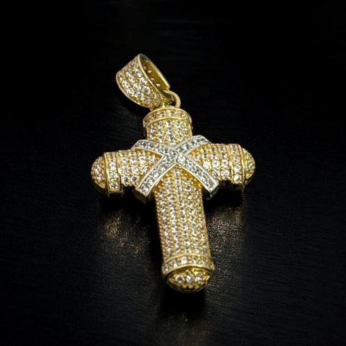 Prachtig Gouden Kruis - 14 karaat, Sieraden, Tassen en Uiterlijk, Kettinghangers, Nieuw, Ophalen of Verzenden