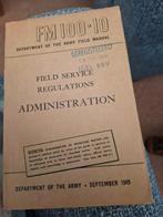 Origineel Amerikaans Legerboek – FM 100-10 Field Service Reg, Ophalen of Verzenden, Landmacht, Nederland, Boek of Tijdschrift