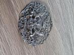 Zilveren Broche Gemerkt - Vintage Sieraad, 4 tot 7 cm, Gebruikt, Ophalen of Verzenden, Zilver