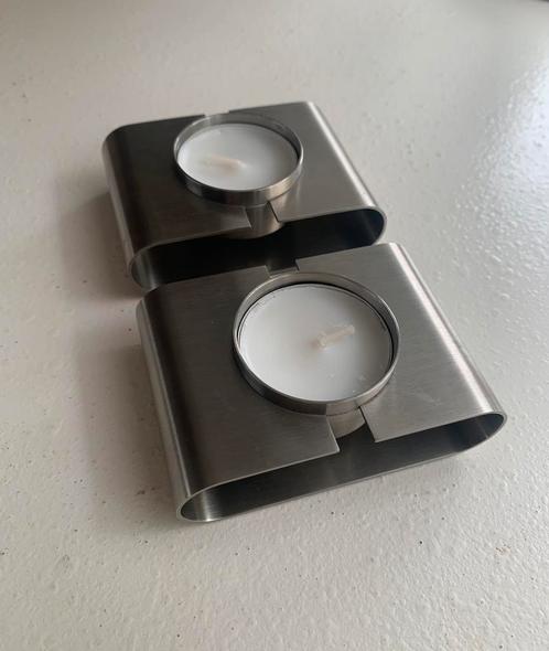 Zack Germany 18/10 modernist design waxinelicht houder(2), Huis en Inrichting, Woonaccessoires | Kandelaars en Kaarsen, Zo goed als nieuw