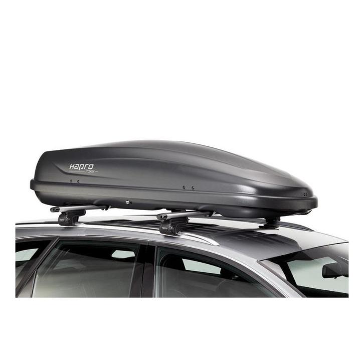 Dakkoffer Hapro Traxer 5.6 en dakdragers van Hapro te huur, Auto diversen, Dakkoffers, Zo goed als nieuw, Ophalen