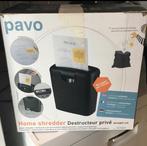 PAVO Papierversnipperaar 10 liter 6 vellen tegelijk shredder, Diversen, Ophalen of Verzenden, Zo goed als nieuw