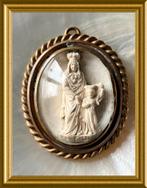 Antiek meerschuim lijstje met bol glas, Ophalen of Verzenden