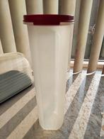 Hoge Tupperware Bus met rode Deksel, Ophalen of Verzenden, Gebruikt, Bruin, Bus of Trommel