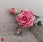 Oud mini fotolijstje van Pewter met bloemetjes, Huis en Inrichting, Woonaccessoires | Lijsten, Overige materialen, Minder dan 50 cm