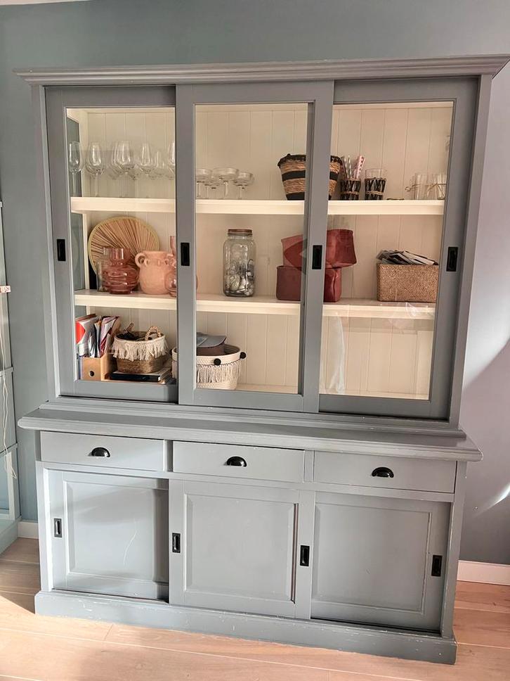 Buffetkast Engels massief hout, Huis en Inrichting, Kasten | Buffetkasten, Gebruikt, 200 cm of meer, 150 tot 200 cm, 50 tot 75 cm