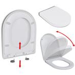Toiletbril toilet zitting softclose wcbril wit GRATIS BZRGD, Verzenden, Zo goed als nieuw, Wit, Overige typen