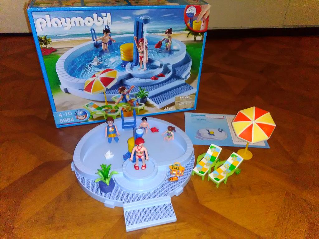 Playmobil zwembad 5964, Kinderen en Baby's, Speelgoed | Playmobil, Ophalen of Verzenden, Gebruikt, Complete set