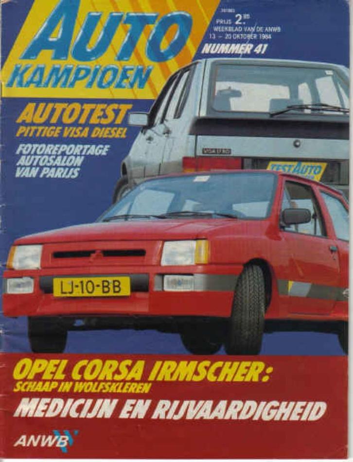 Autokampioen 41 1984 : Opel Corsa Sprint Irmscher - Citroen, Boeken, Auto's | Folders en Tijdschriften, Gelezen, Algemeen, Ophalen of Verzenden