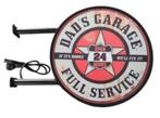 Dad's garage full service dubbele decoratie verlichting lamp, Lichtbak of (neon) lamp, Ophalen of Verzenden, Info@americansaleshop.nl