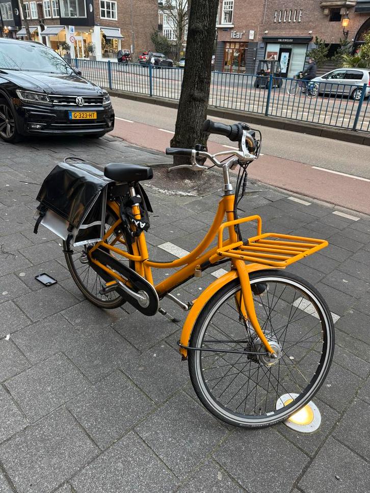 Gele Elektrische Azor Fiets, Fietsen en Brommers, Elektrische fietsen, Gebruikt, Overige merken, 51 tot 55 cm, 50 km per accu of meer